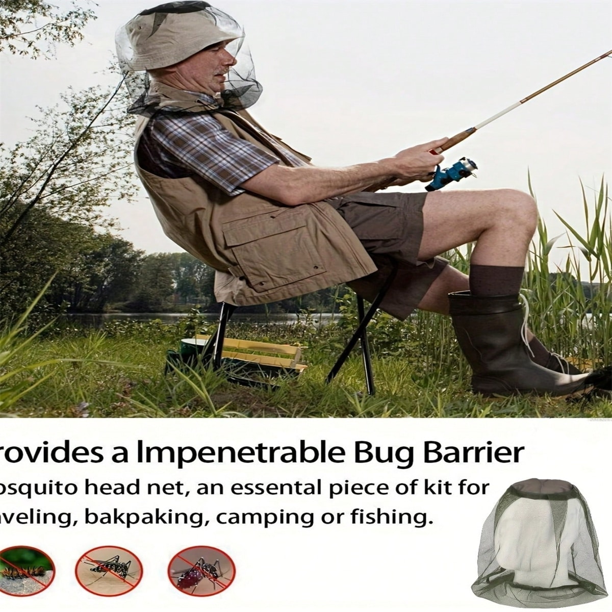 2PC アウトドアキャンプやハイキング、昆虫や蚊の駆除、頭部 - Outdoor Camping Mosquito Net のレビューと価格