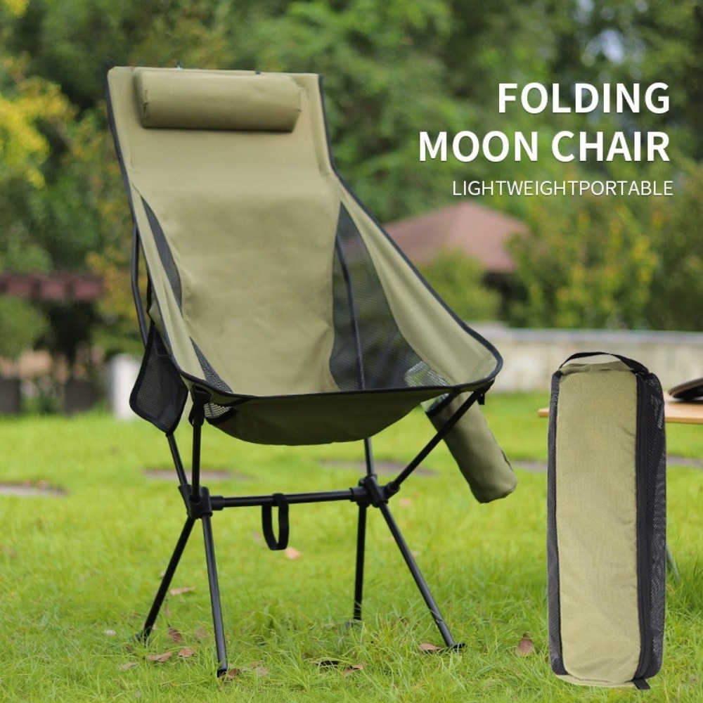 屋外折りたたみ式ポータブルムーンチェアリクライニングチェア釣 - Outdoor Camping Recliner のレビューと価格