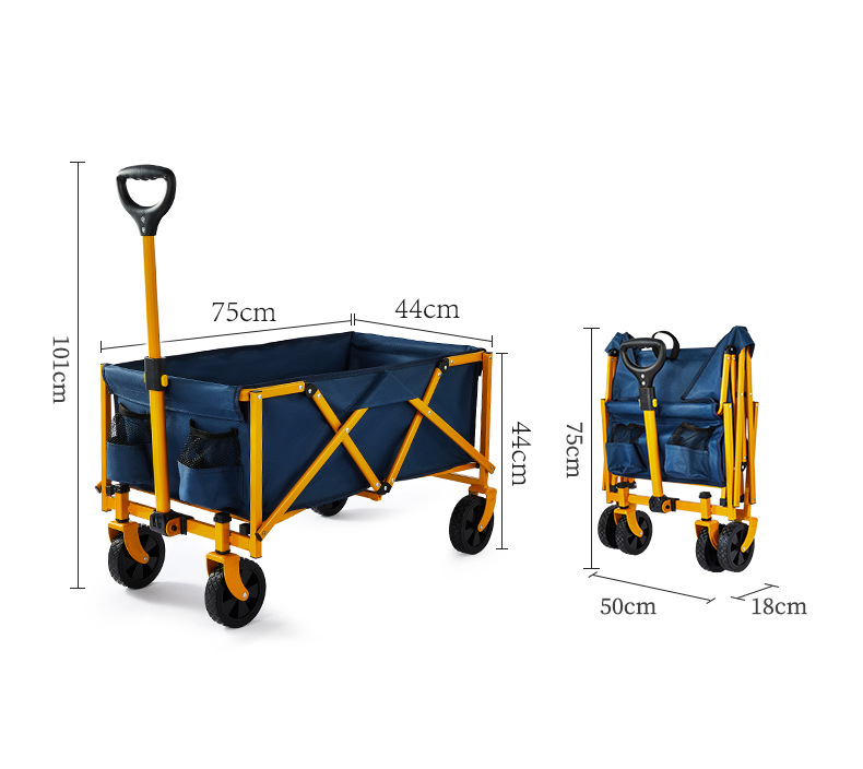 折りたたみ式ワゴン、ビーチカート大容量、頑丈な折りたたみ式ポ - Outdoor Camping Table のレビューと価格