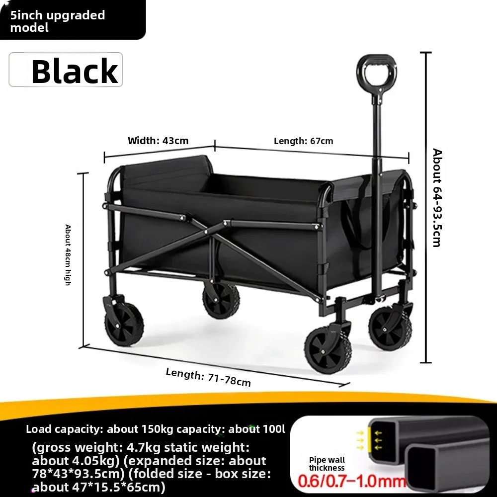 軽量折りたたみ式キャンプ用プルワゴン、小型トロリーカート、ア - Outdoor Camping Trolley のレビューと価格