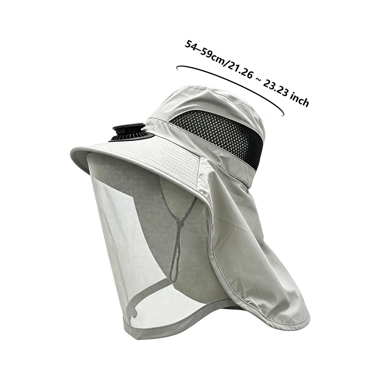 釣り用ファン付き帽子、ソーラーパワーで動くワイドブリムヘッド - Outdoor Camping Hat のレビューと価格