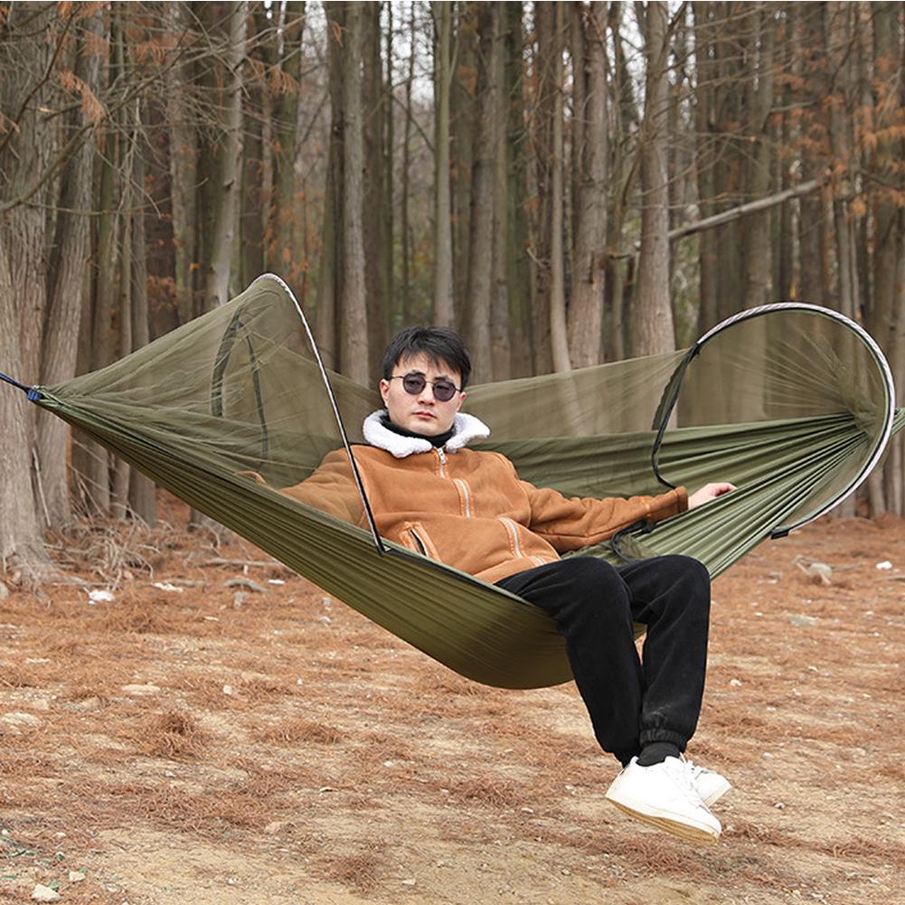 自動クイックセットアップハンモック蚊帳付き 210T ナイロ - Outdoor Camping Mosquito Net のレビューと価格