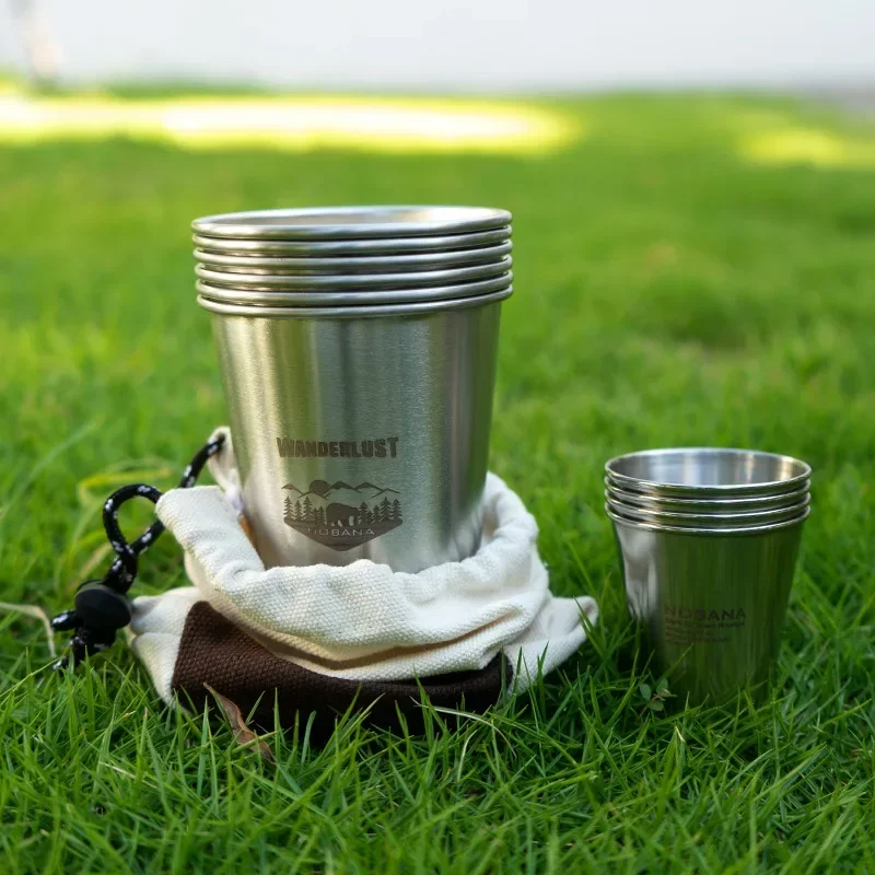 CLS 屋外 304 ステンレス鋼カップセットキャンプ 4/ - Outdoor Camping Dining Set のレビューと価格