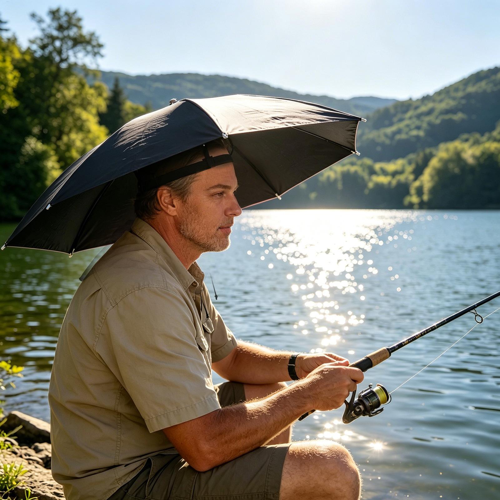 折りたたみ傘帽子防水ハンズフリー帽子調節可能な日よけ帽子女性 - Outdoor Camping Hat のレビューと価格
